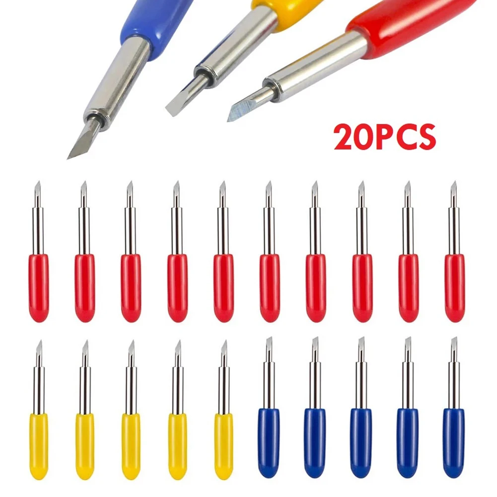 

20PCS Plotter Blades Tungsten Steel 30° 45° 60° Replacement Blades For Roland Cricut Plotter Cutter Blade