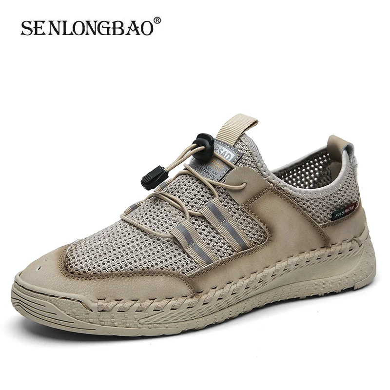 

Туфли мужские сетчатые на шнуровке, дышащие кроссовки, лоферы, сетчатые, повседневная обувь, роскошные брендовые низкие, большие размеры 38-46...