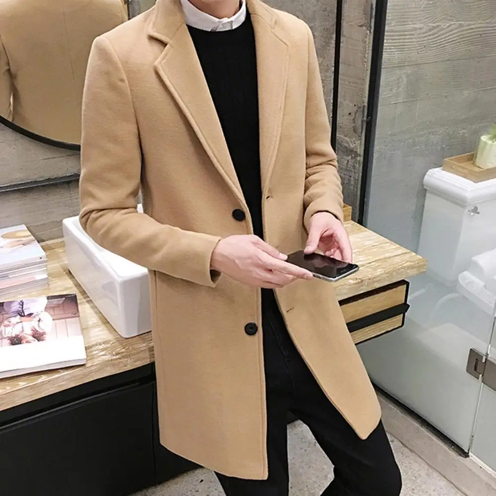 

Winter Gentle Knee Length Windbreaker 10 Colors Coat Soft for Office
