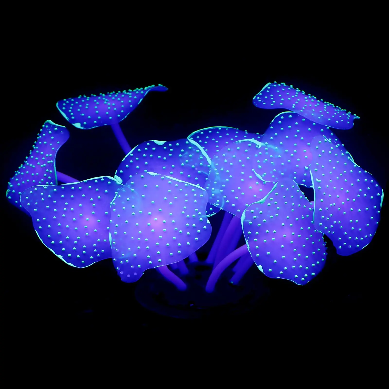 

Silicone Coral Plant Decorations Glowing Artificial Ornament for Fish Tank Aquarium Flower Ball Shape Decor