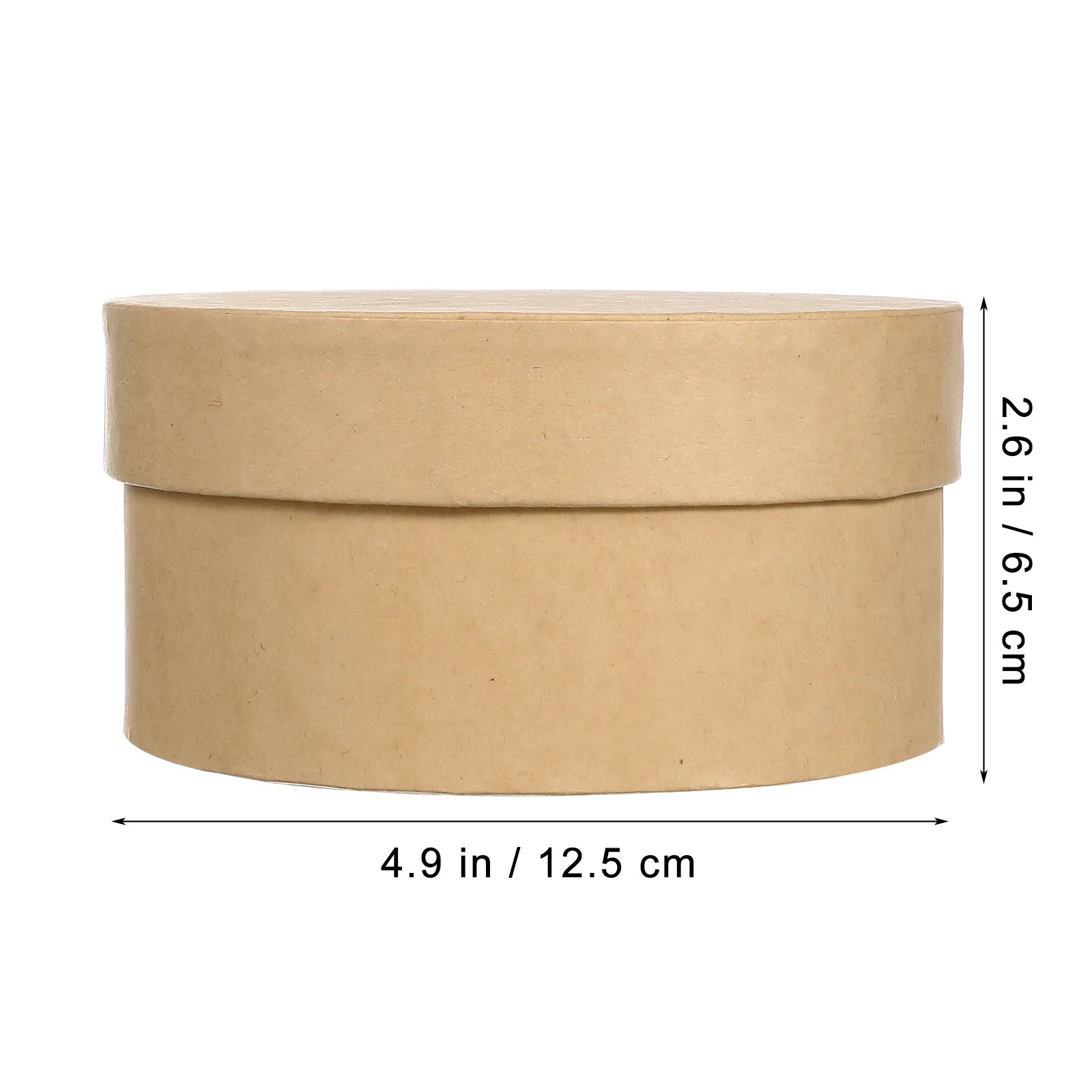 Фото Коробка для подарков из крафт-бумаги, круглая, прочная, для печенья, конфет, тортов, свадебных подарков и сувениров для вечеринок №5