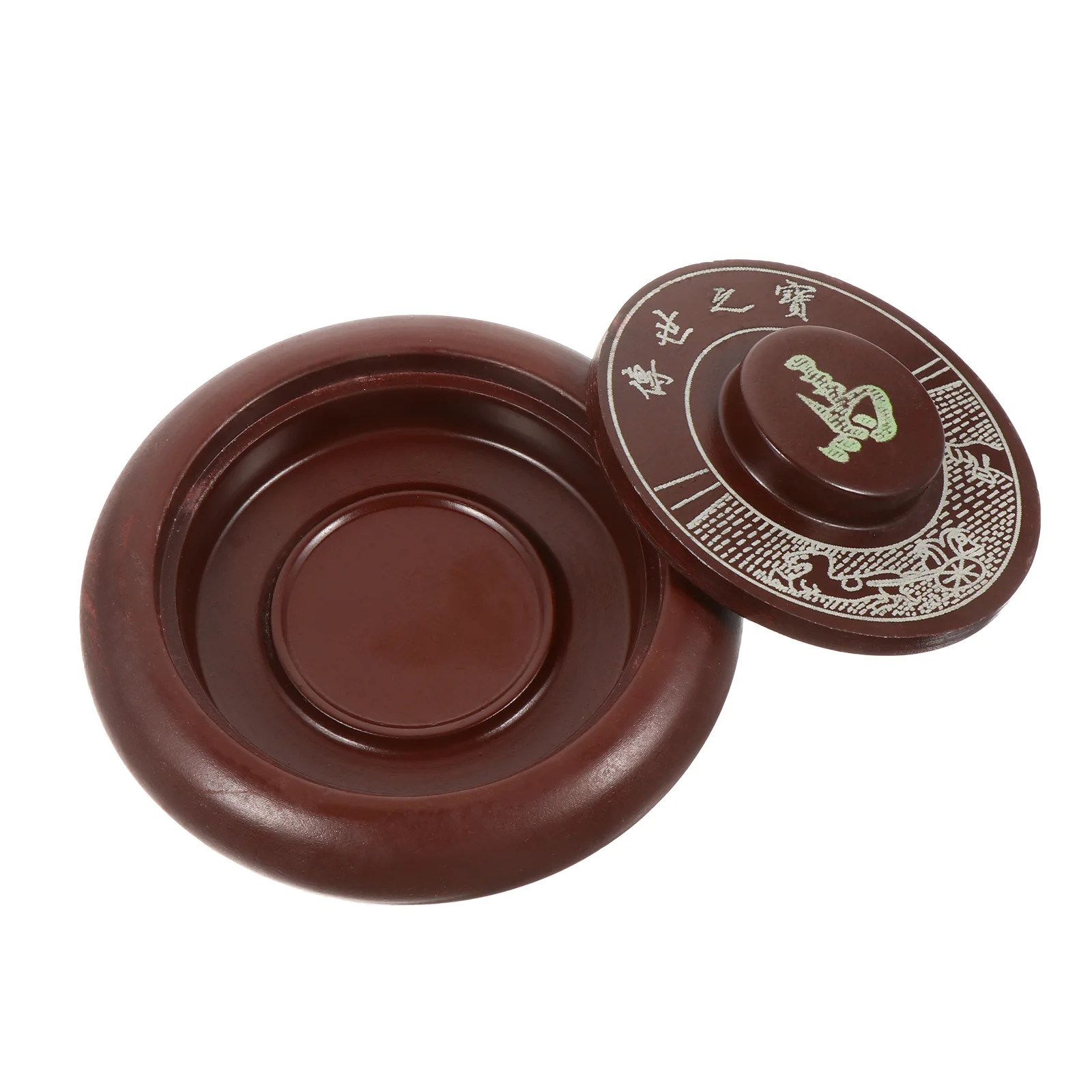 

Stone Calligraphy Ink Inkstone Sumi Grinding Round Natural Practice Accessorieslid Painting Supplies Chinese Tools