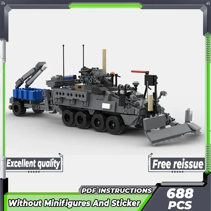 Конструктор Moc M1257A1 конструктор армии США Инженерная техника подарок на