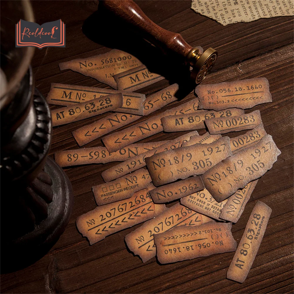 

45pcs Retro Art Stickers Label Planner DIY Scrapbooking Hand Account Journal DIY Material Decoration Aesthetic Stickers