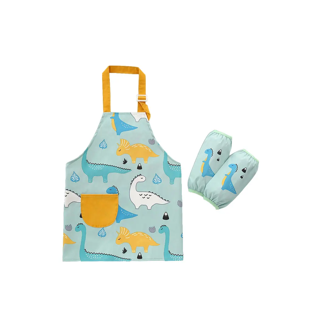 

Cute Toddlers Painting Apron Cooking Drawing Reusable Waterproof Children Bib Boys Girls Home Classroom Birthday Gifts