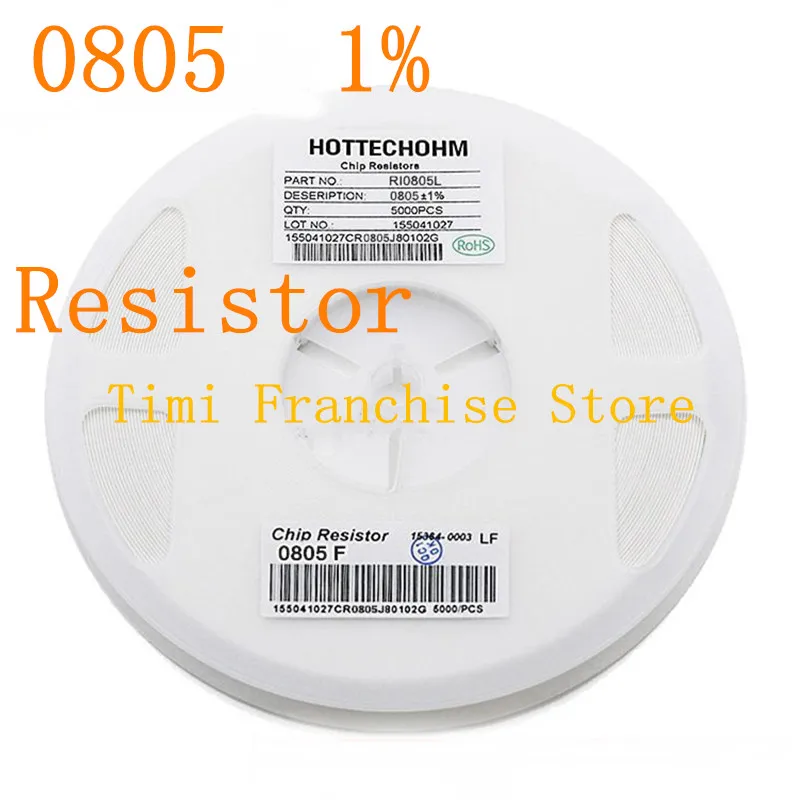 

100% NEW 5000Pcs 0805 SMD 1/4W 0R ~ 10M 1% chip resistor 0 10R 100R 220R 330R 470R 1K 4.7K 10K 47K 100K 0 10 100 330 470 ohm