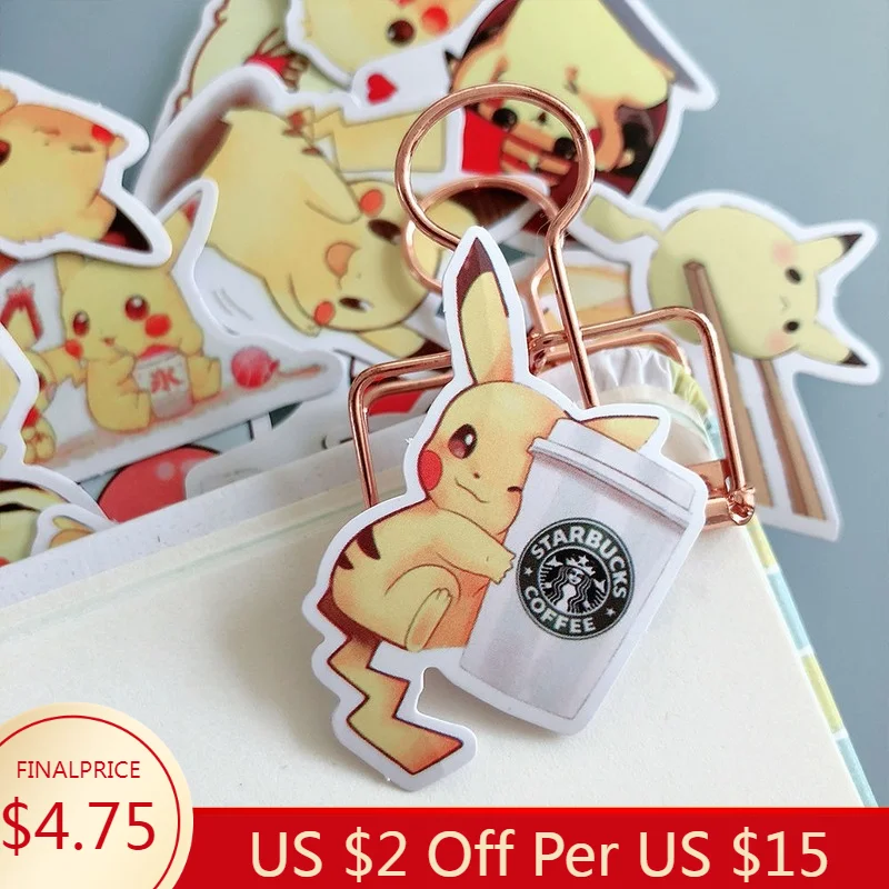 

100pcs Pokemon Journal Stickers Pikachu Homemade Journal Diary Album Notebook Decoration DIY Stickers