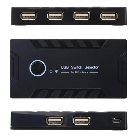 USB 2.0 КVM Хаб 2 в 4