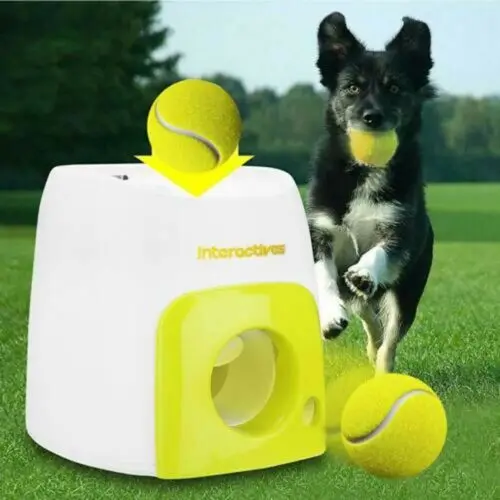 

2023 Pet Toy Double Hole Tennis Food Reward Machine Dog Interactive Training Intelligent Feeding Tennis Leaker