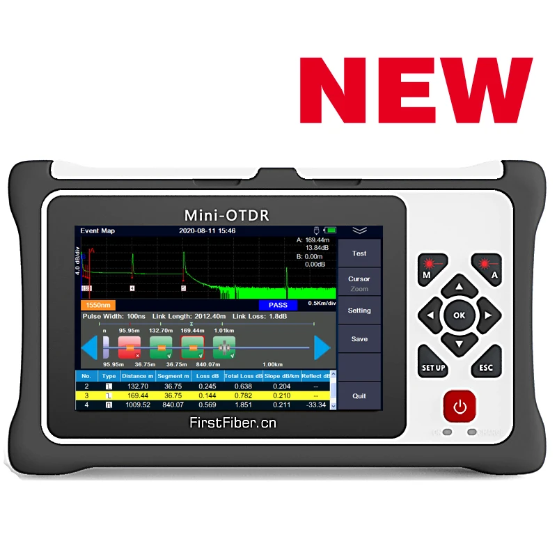 Новинка 2022 профессиональный мини-рефлектометр OTDR для тестирования в режиме