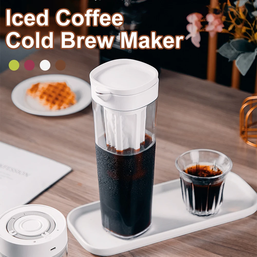 

Cold Brew Iced Coffee Maker 1100ML Heat-Resistant Ice Drip Maker Pots Cold Tea Bottle Sealed Ice Espresso Filter Bottle 2022 New
