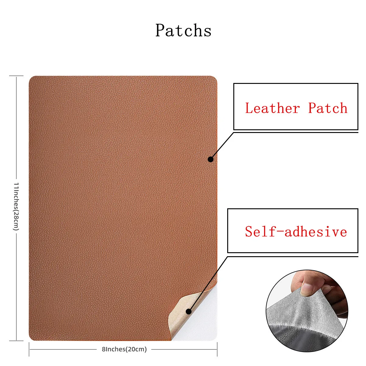

1PCS 8x11inch self-adhesive leather fabric Patch Repair subsidy sticker for Sofa Bag Car interior