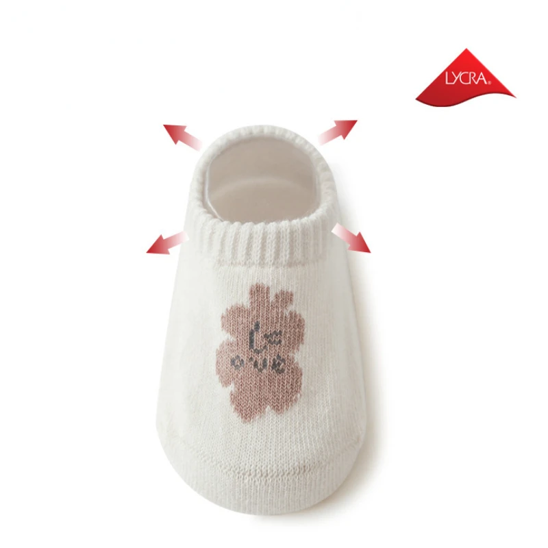 Носки-тапочки Kawaii Baby с анти-скользящим покрытием, с изображением милых медведей и собачек, из мягкого хлопка, для маленьких мальчиков и девочек, подарок для новорожденных, детские аксессуары, 0-3 года.