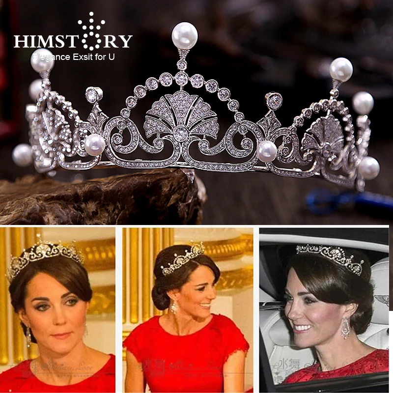 

Vintage CZ Royal Princess Wedding Hair Accessories Queen Brides Crown Zircon Lotus Flower Tiaras Bridal Hairbands Hair Jewelry