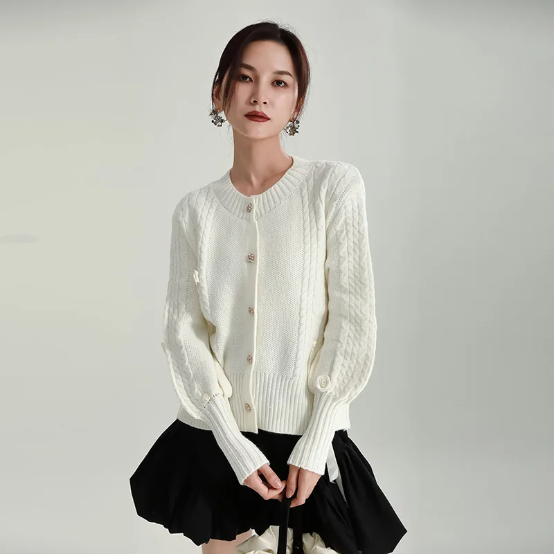 

Autumn Winter New Knitted Sweater Cardigan Coat Women Elegant Loose Korean Style Patchwork Floral Vintage Tops Jacket Girl 3613