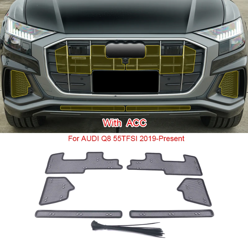 

Автомобильная сетка с защитой от насекомых для AUDI Q8 RSQ8 2019-2025, крышка резервуара для воды, сетка для защиты гоночной сетки, внутренний конденсатор, автомобильный аксессуар
