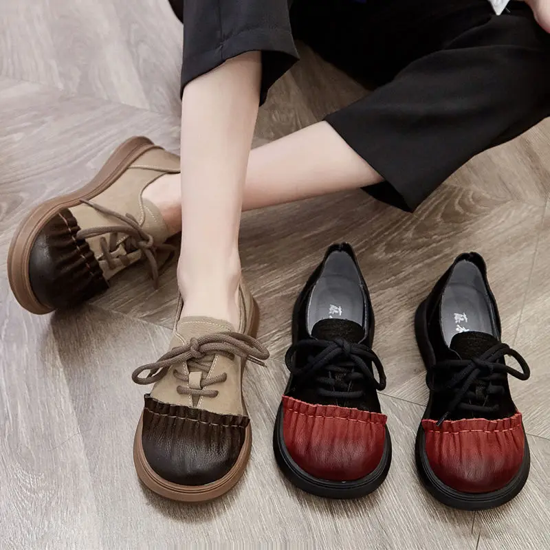 Женские замшевые туфли на плоской подошве натуральная кожа 3 см