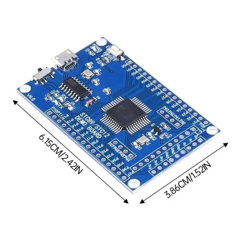 Плата B03B-Core STC89C52RC для микроконтроллеров серии 51, отладочная плата, учебная плата, минимальная система, CH340, Micro USB (art.: 3920dbf05be83) - 3920dbf05be83