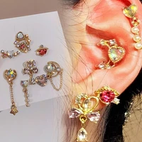 9pc stud earrings for ear helix cartilage jewelry moon heart korean ear rings tragus pierc conch lobe piercings earring loop