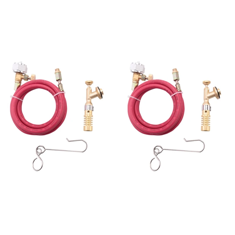 

2X для Mapp Gas Turbo фонарь Plumbing Turbo фонарь с шлангом для пайки пропана сварочный комплект