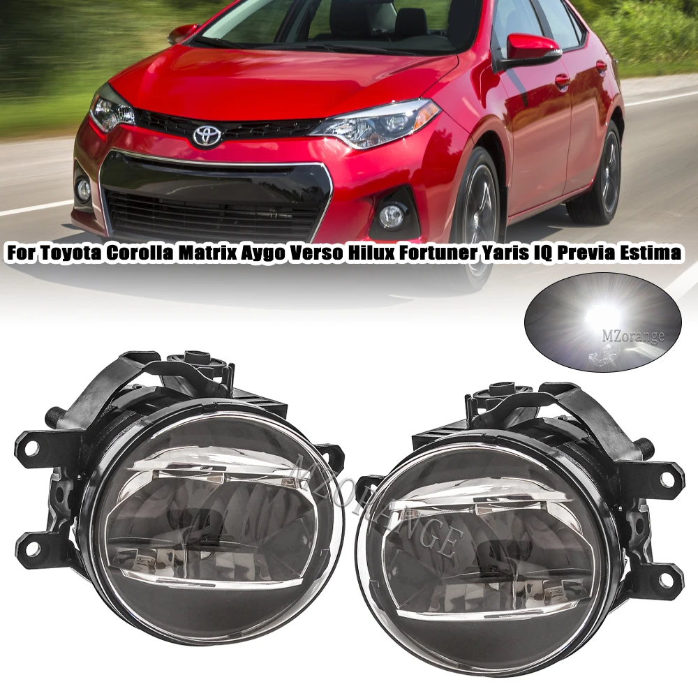 

Car LED Fog Light Front Bumper Fog Lamp For Toyota Corolla Matrix Aygo Verso Hilux Fortuner Yaris IQ Previa Estima Headlight