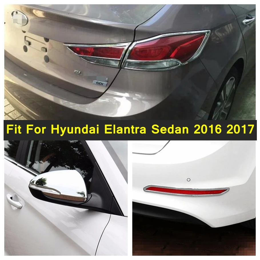 

Exterior Accessories For Hyundai Elantra Sedan 2016 2017 Rear Fog Light Lamp Molding Cover Trim Rearview Mirror Protect Shell