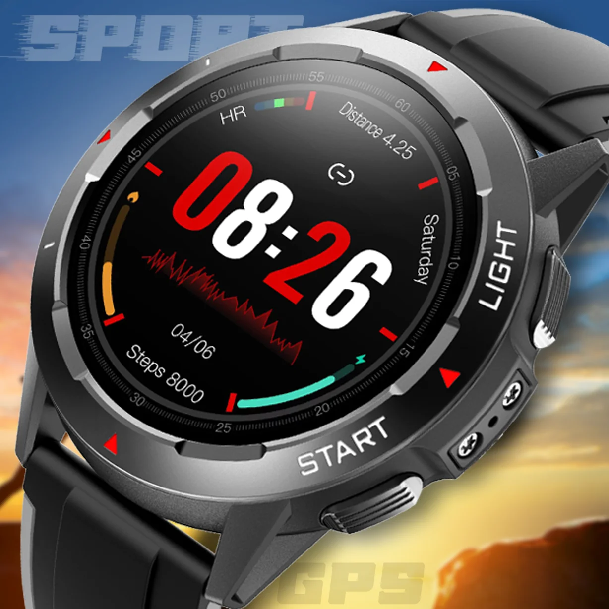 

2022 New GPS Smart Watch Men AMOLED Screen Altitude Air Pressure Compass Sport Watches IP68 Waterproof Smartwatch Support Strava
