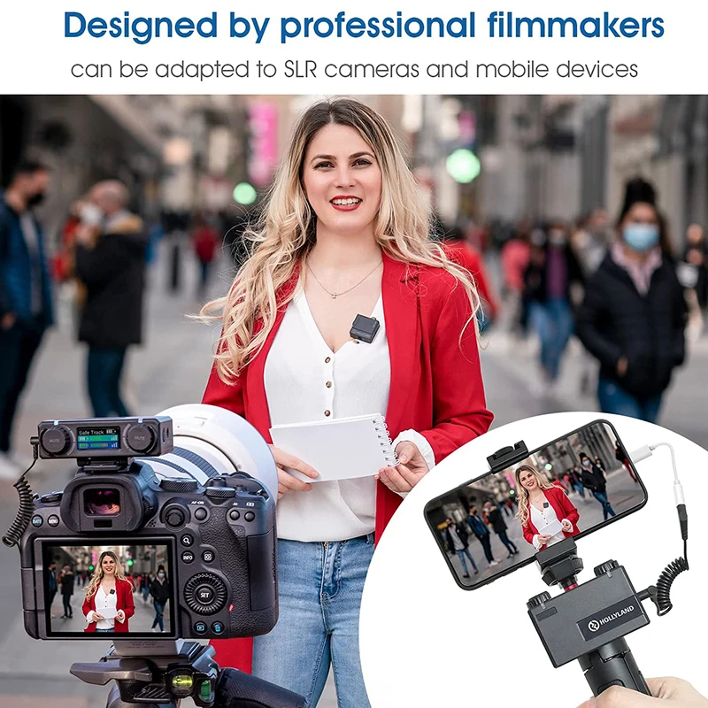 Hollyland Lark 150 [Official] Wireless Lavalier Microphone 2 Send 1 Receive 20.5g Live Interview Vlog Photography Microphone