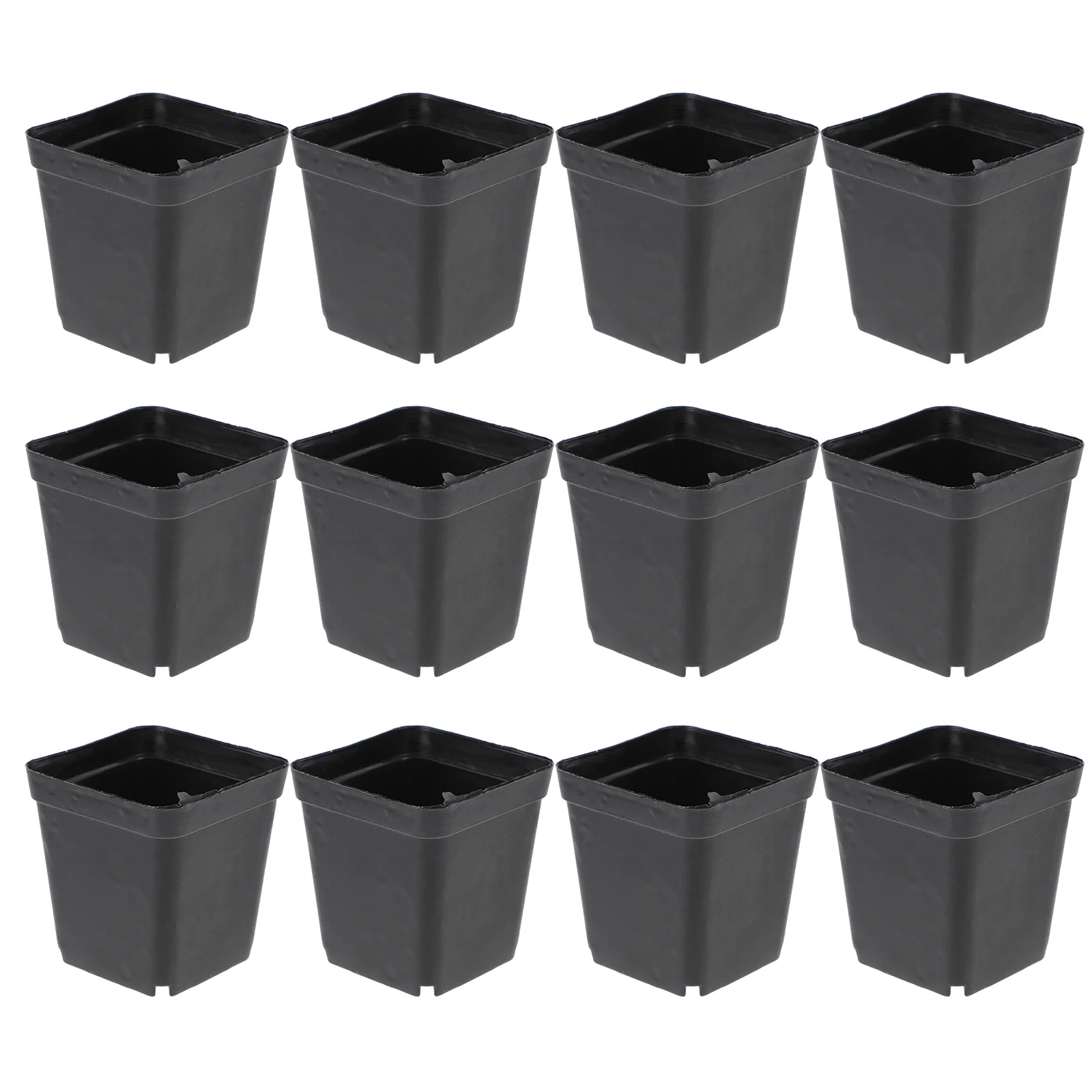 

50pcs Black Pots with Drainage Holes Nursery Pots Flower Pots Vegetables Container for Plants Transplanting