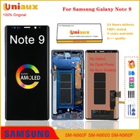 6 4original amoled for samsung galaxy note 9 lcd note9 lcd display with frame curved screen sm n960d n960f lcd touch screen