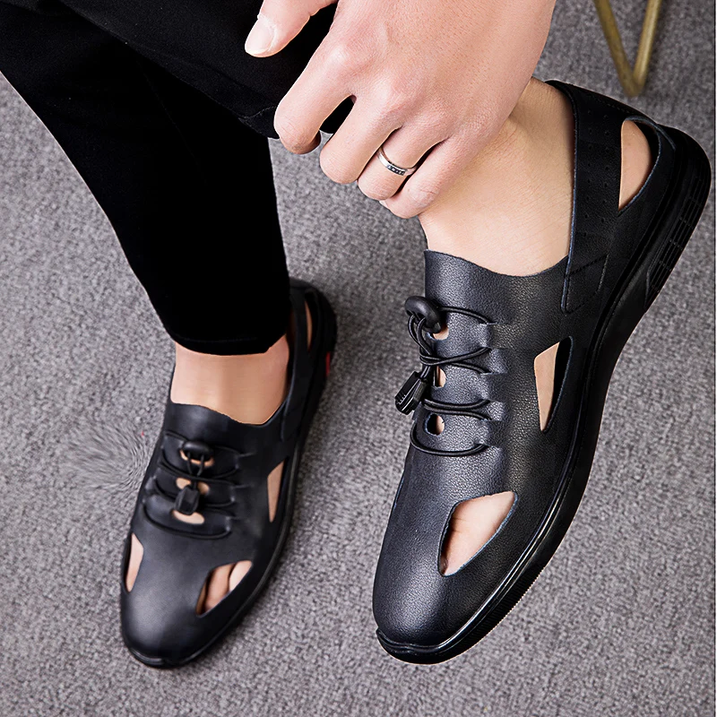 

Summer Men's Shoes Outdoor Casual Sandals Non-slip Comfy Soft Breathable Beach Sandals New Business Loafers Mocassin Men Sandals