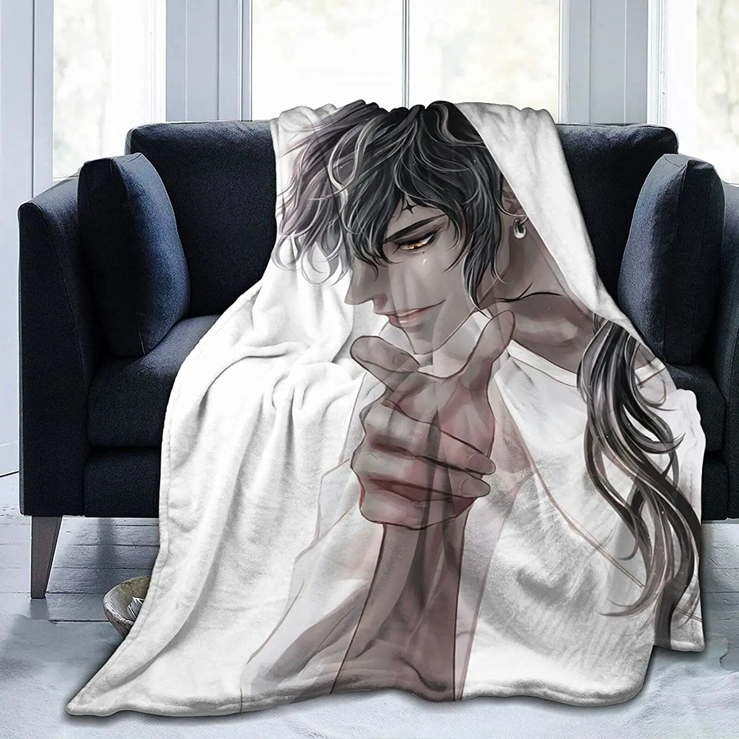 

Tyki Mikk Fluffy Soft and Comfortable Blanket, Anime Warm Embrace of Sympathy
