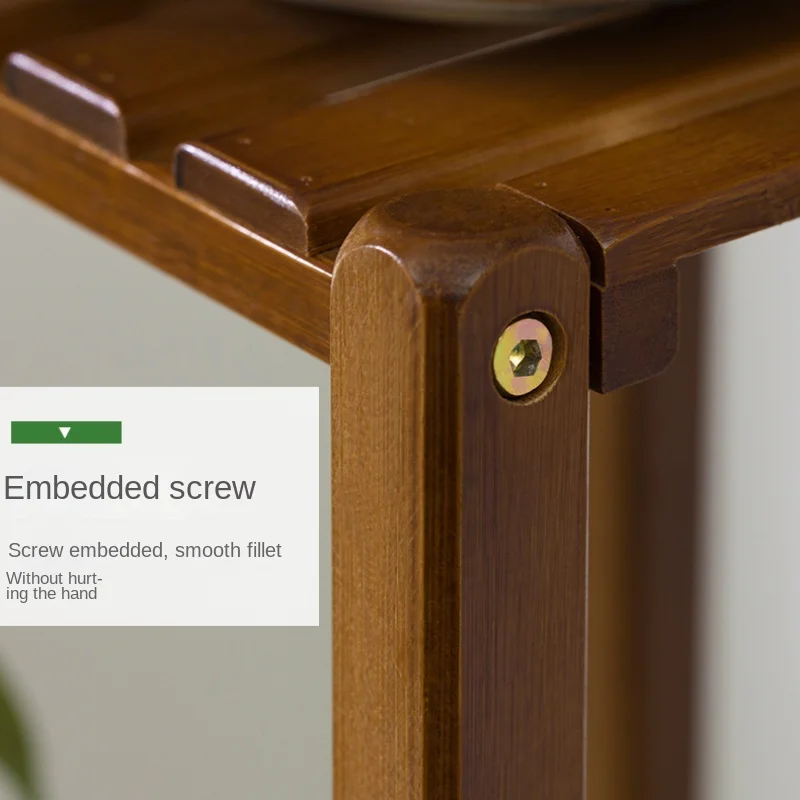 Высокая бамбуковая подставка для растений 77/97/117 см стеллаж цветочного горшка