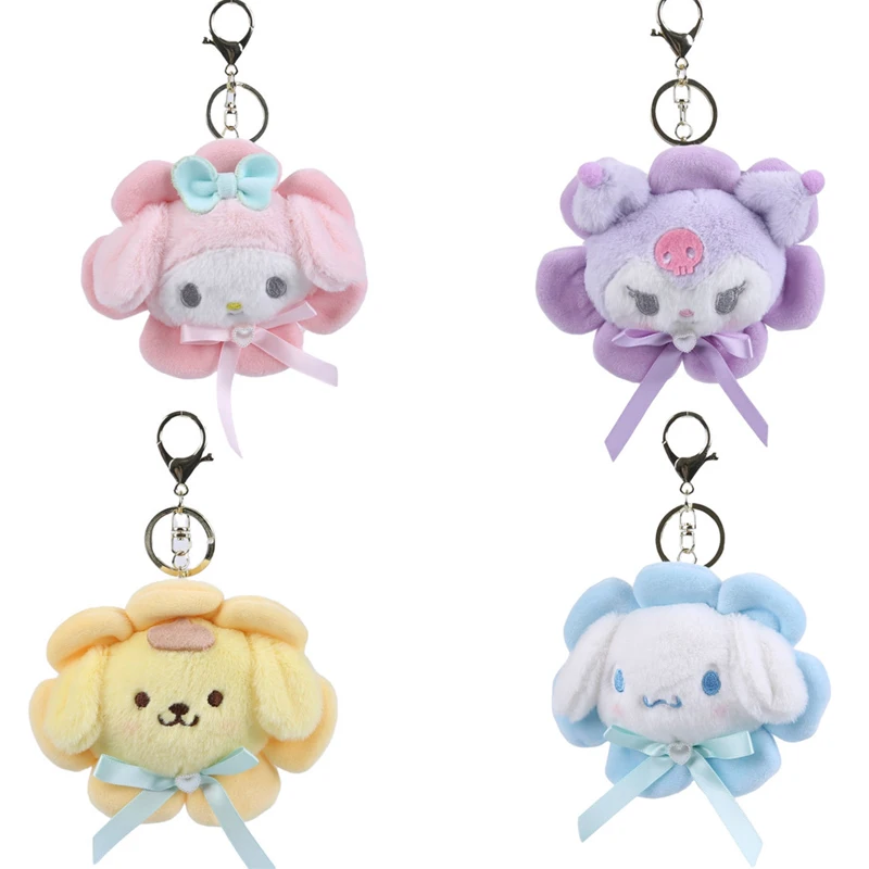 

Sanrioed Plush Pendant Purin Dog Keychain My Melody Kawaii Cartoon Plush Doll Bag Pendant Cinnamoroll Boys Girl Children Gift