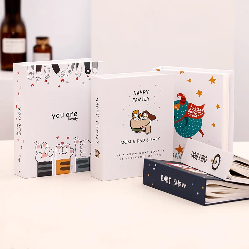 

6 Inch Photo Album 100 Pockets Picture Storage Scrapbooking Picture Case Cartoon Animals Family Photo Album Frame