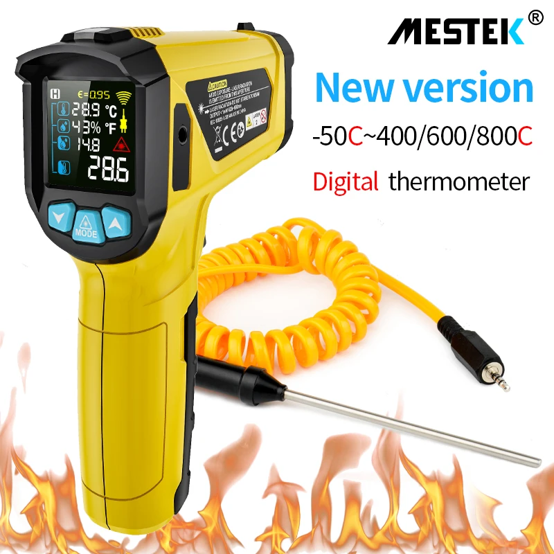 Infrared Thermometer Non-Contact Temperature Meter Gun Handheld Digital LCD Industrial Outdoor Laser Pyrometer IR Thermometer