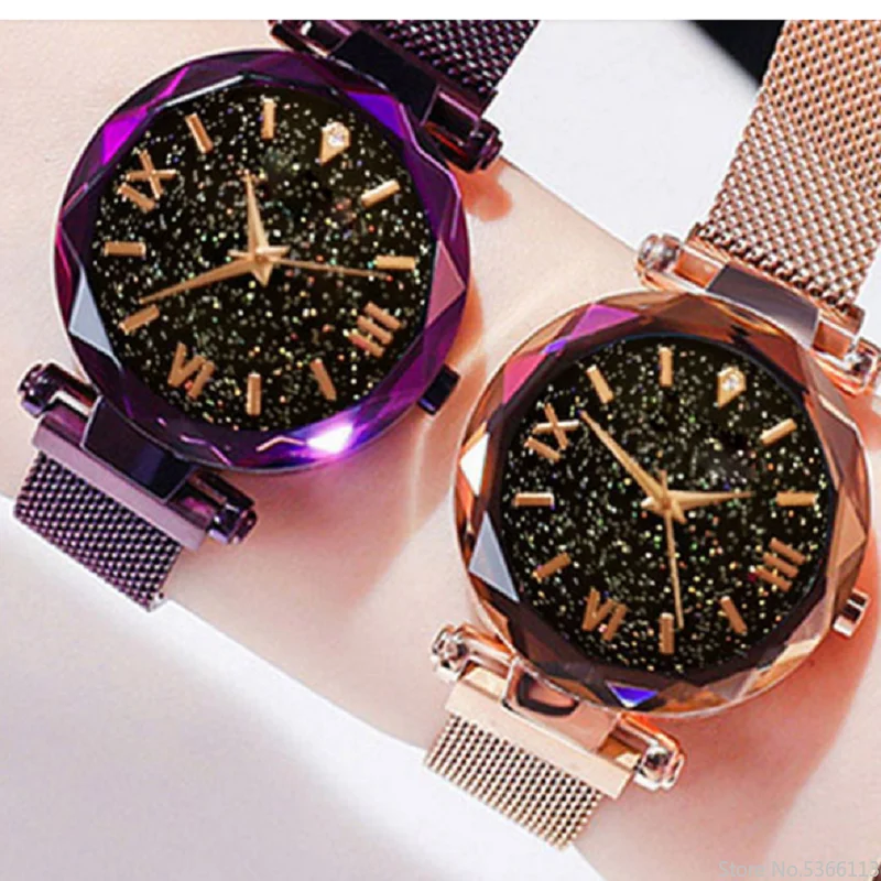 

2021 Starry Sky Watch Women Watches Fashion Magnet Watches Ladies Wristwatch for Women Roman Numeral Gift Clock Time Reloj Mujer