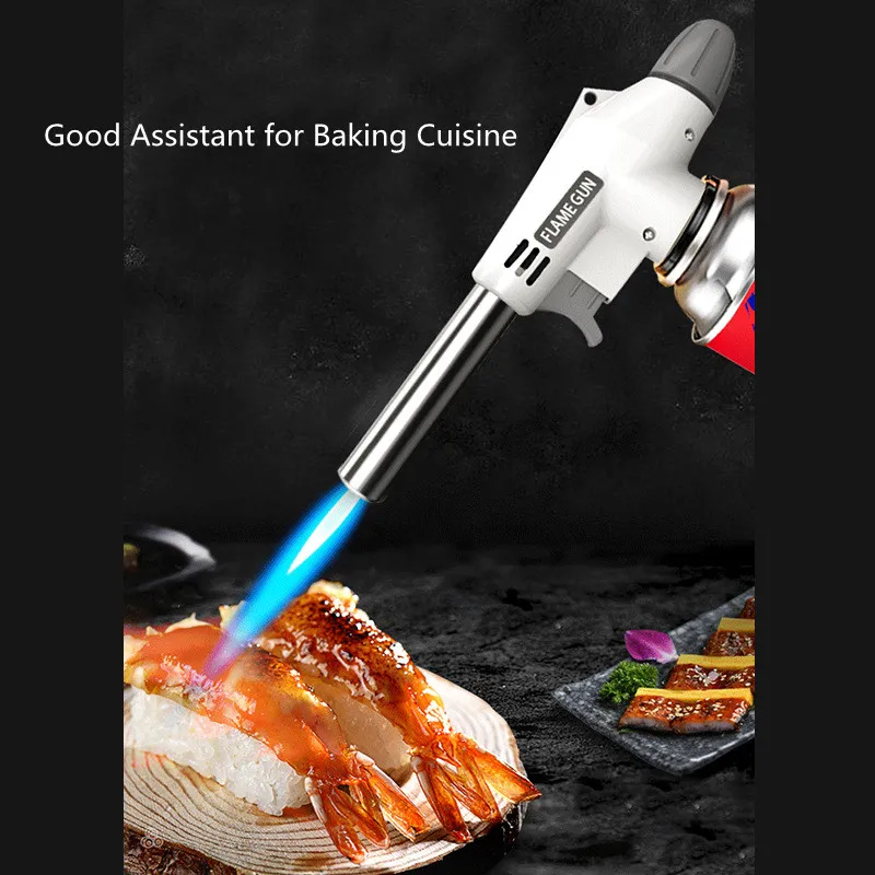 

Открытый Кемпинг Газовая горелка 920 металлический пистолет пламени сварочный газовый фонарь Регулируемое пламя для выпечки десерты барбек...