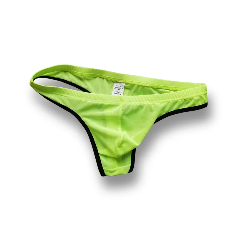 

Men Underwear Mesh Thongs Summer Transparent Thong Sexy Breathable Underpants Bikini Design Briefs See-through G-string Panties