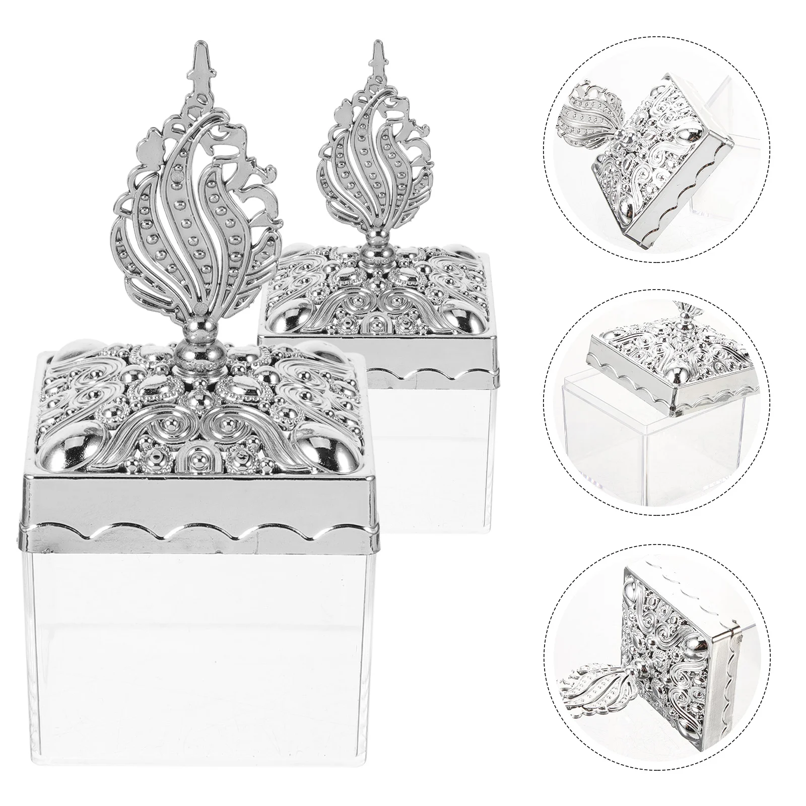 

12pcs Clear Candy Boxes Plastic Candy Boxes Party Favor Treat Boxes Chocolate Packaging Box