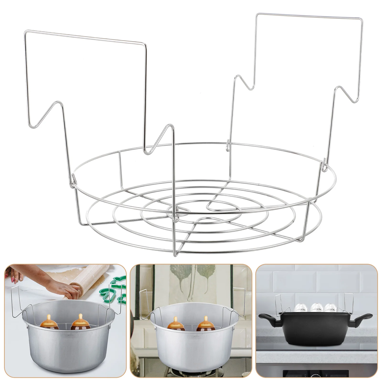 

Can Rack Household Cans Holder Storage Kitchen Steam Stainless Steel Home Supplies Baby