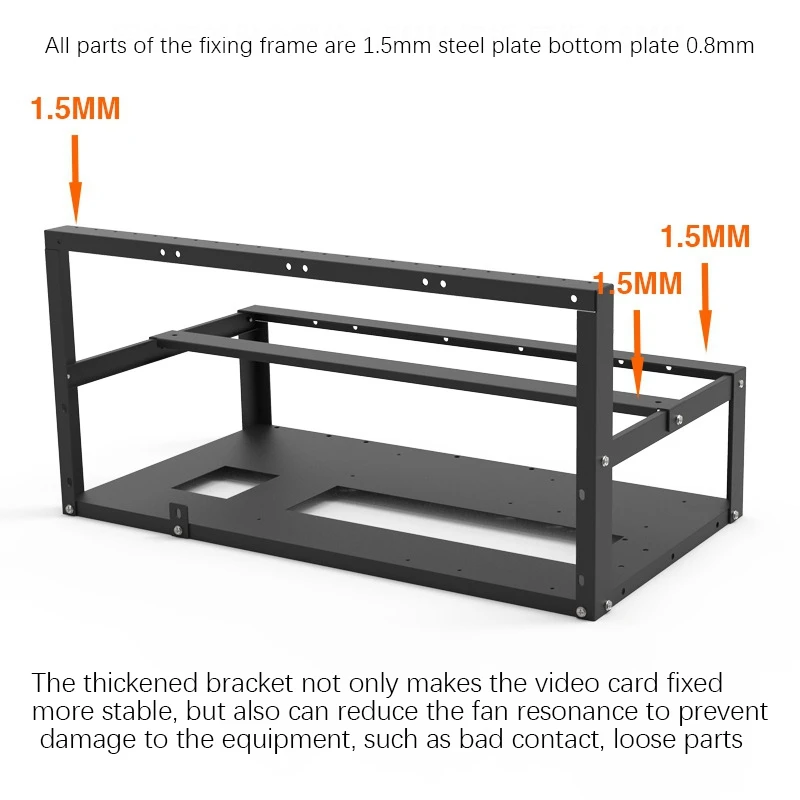 Рамка с открытым добывающим каркасом аксессуары для майнинга ETH/ETC/ZEC Ether
