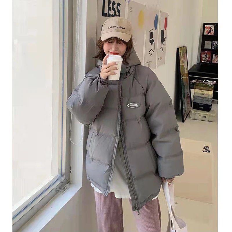 Winter Women Parkas Jackets Casual Hooded Thicken Warm Cotton Padded Coat Female Ladies Zippers Outwear Jacket Parkas Y2k