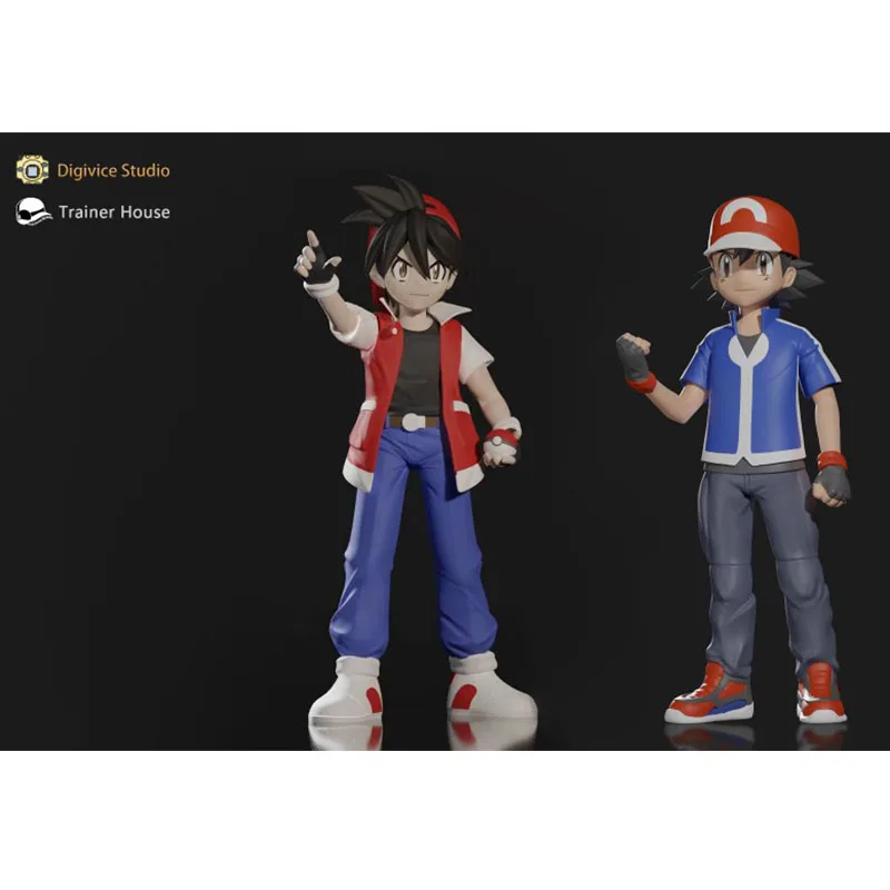 

Spot Original Digivice Trainer House Pokemon Picture Book 1/20 scaleworld Special Ash Ketchum Crimson Suit Limited Figure Toy