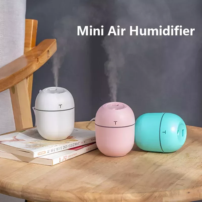 Mini Air Humidifier Aroma Essential Oil Diffuser Portable 200ml Humidifier for Home Car USB with LED Night Lamp