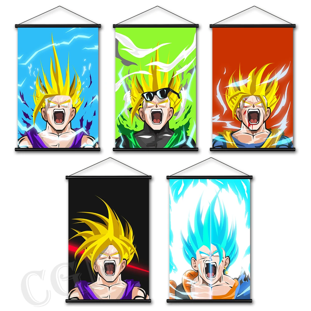 

Japanese Anime Hanging Pictures Dragon Ball Wall Art Paintings for Living Room Bedroom Pictures Goku Poster Canvas Home Decor
