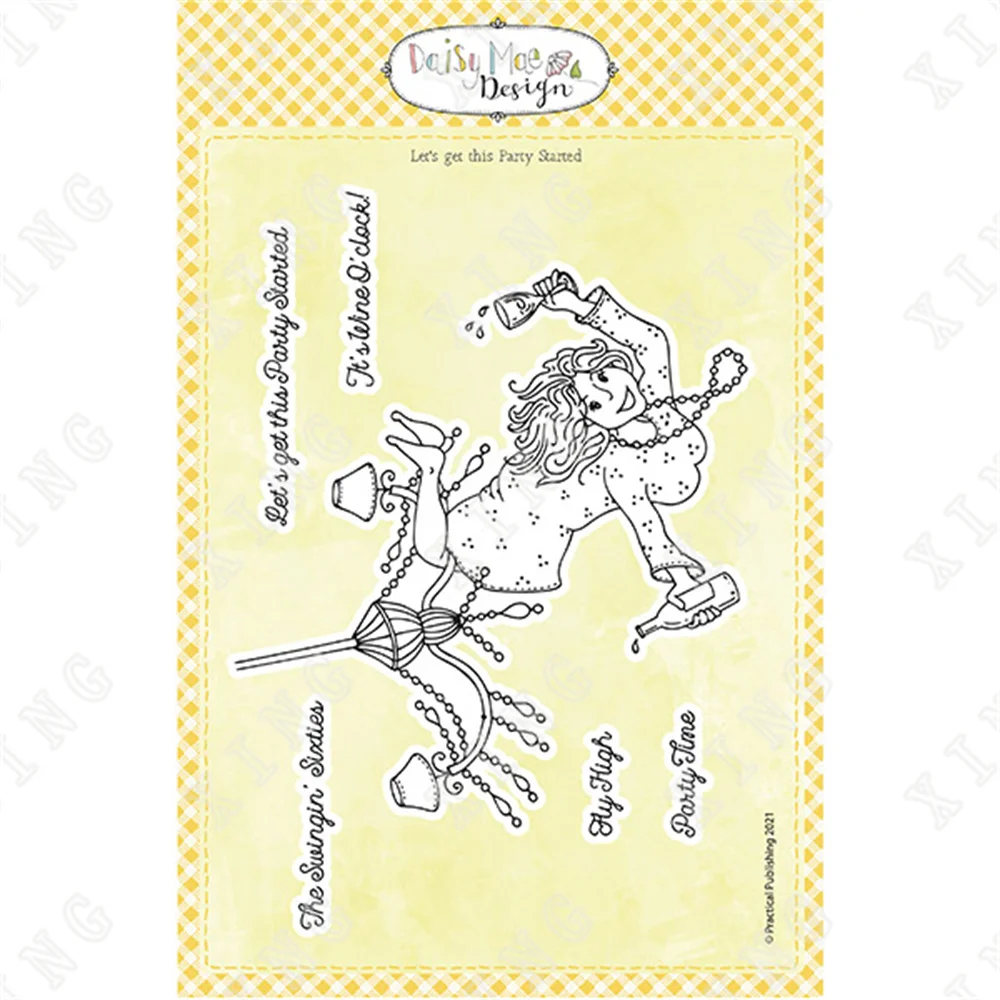 

Let's Get This Party Started Metal Cutting Dies Stamps Scrapbook Diary Secoration Embossing Template Diy Greeting Card Handmade
