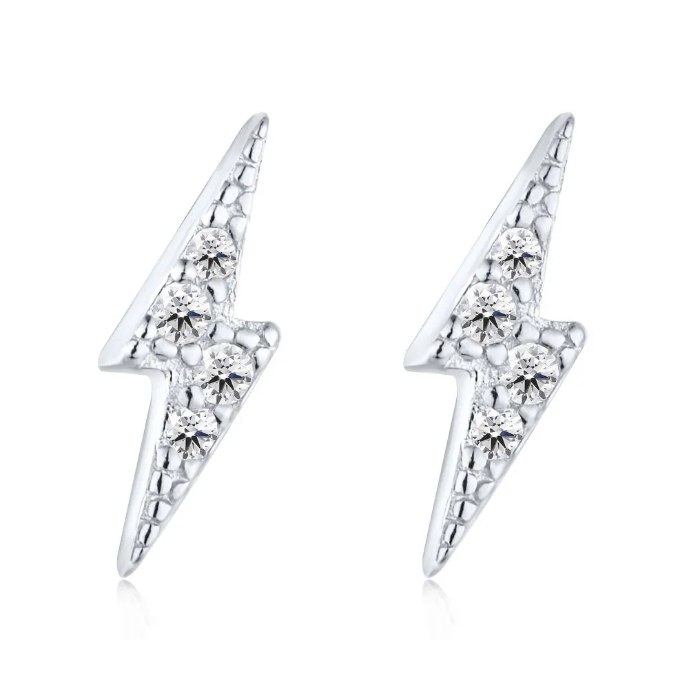 

Серьги из чистого серебра 925 пробы, новые инкрустированные цирконами, повседневные подходящие серьги с отверстием для ушей, аксессуары для сережек