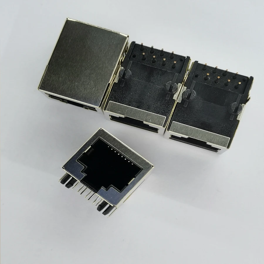 20 шт./лот Щит RJ45 8P8C Jack Разъем без светодиода 21 ММ Крепление на печатной плате Сетевой Интернет Модульный
