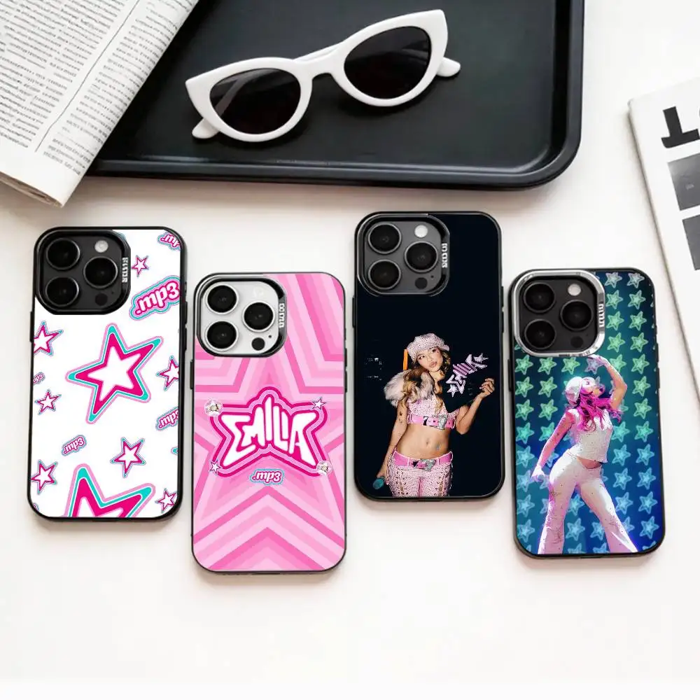 Фото Чехол для телефона Latin Pop E-Emilia Mernes для iPhone 17, 16, 15, 14, 13, 12, 11 Plus, Pro Max, цветной, с серебряным покрытием внутри №1